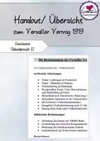 Vorschau - Präsentationen/Tafelbilder - Handout/ Übersicht "Versailler Vertrag" - Geschichte - Sek I/II - Deckblatt