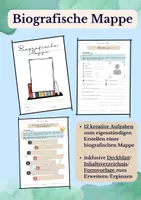 Vorschau - Arbeitsblätter - Biografie / Biographie (Material zum Erstellen einer (auto)biografischen Mappe) - Deckblatt