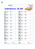 Vista previa - Refuerzo / NEE / Materiales de apoyo - Addieren und Subtrahieren ZR 100 - Alemán - página 3