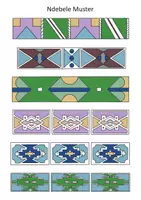 Vorschau - Arbeitsblätter - Ndebele Muster Ndebelehaus Trommelzauber Afrika Geometrie Armband - Deckblatt