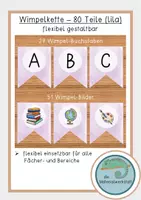 Vorschau - Mal- und Bastelvorlagen - Materialpaket - flexible Wimpelketten - Seite 1