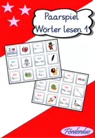 Vorschau - Spiele - Paarspiel "Wörter lesen 1" - Deckblatt