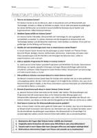 Vorschau - Arbeitsblätter - AB mit Fragen zum Thema "Science Center" + Lösungsblatt - Seite 1