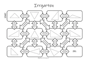Vorschau - Arbeitsblätter - Arten von Dreiecken – Arbeitsblatt „Irrgarten“ - Seite 3