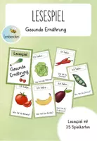 Vorschau - Spiele - Lesespiel Gesunde Ernährung - Deckblatt