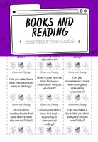Vorschau - Spiele - English Conversation Cards - Books and Reading (36 cards) - Deckblatt