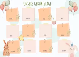 Vorschau - Poster - Geburtstagskalender für die Hasenklasse - Seite 1