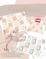 Vorschau - Poster - Geburtstagskalender für die Hasenklasse - Deckblatt