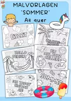 Vorschau - Mal- und Bastelvorlagen - Malvorlagen Sommer - Deckblatt