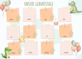 Vorschau - Poster - Geburtstagskalender für die Krokodilklasse - Seite 1