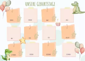 Vorschau - Poster - Geburtstagskalender für die Krokodilklasse - Seite 2
