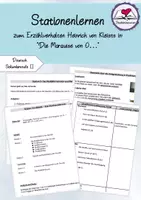 Vorschau - Stationenlernen - Stationenlernen - Kleists Erzählstil am Beispiel der Novelle "Die Marquise von O..." Q1 - Deckblatt