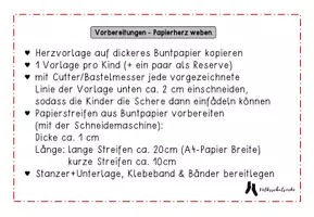 Vorschau - Stundenentwürfe - Herz weben aus Papier - Muttertag/Vatertag - Seite 1