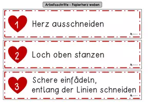 Vorschau - Stundenentwürfe - Herz weben aus Papier - Muttertag/Vatertag - Seite 2