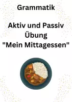 Vorschau - Arbeitsblätter - Aktiv-Passiv Übung: "Mein Mittagessen" - Lösungen und Interactive - Deckblatt