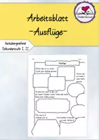 Vorschau - Arbeitsblätter - Sketchnote/ Arbeitsblatt "Ausflüge" - Deckblatt