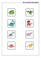 Vorschau - Fördermaterial/Inklusion - Klettmappe Dinosaurier - Zuordnung optische Differenzierung - TEACCH - Seite 3