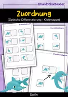 Vorschau - Fördermaterial/Inklusion - Klettmappe Delfin - Zuordnung optische Differenzierung - TEACCH - Deckblatt
