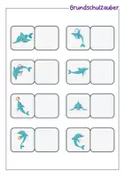 Vorschau - Fördermaterial/Inklusion - Klettmappe Delfin - Zuordnung optische Differenzierung - TEACCH - Seite 2