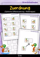 Vorschau - Fördermaterial/Inklusion - Klettmappe Ente - Zuordnung optische Differenzierung - TEACCH - Deckblatt