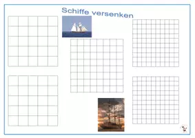 Vorschau - Arbeitsblätter - Einführung Koordinatensystem: Schiffe versenken - Deckblatt