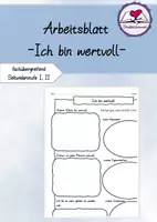 Vorschau - Arbeitsblätter - Arbeitsblatt/ Sketchnote "Ich bin wertvoll" - Deckblatt