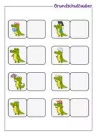 Vorschau - Fördermaterial/Inklusion - Klettmappe Krokodil - Zuordnung optische Differenzierung - TEACCH - Seite 2
