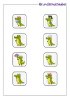 Vorschau - Fördermaterial/Inklusion - Klettmappe Krokodil - Zuordnung optische Differenzierung - TEACCH - Seite 3