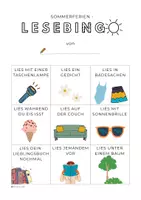Vorschau - Arbeitsblätter - Sommerferien Lesebingo - Seite 1