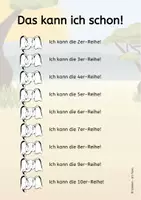 Vorschau - Arbeitsblätter - Einmaleins - Punkteplan und Urkunde - Seite 1
