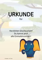 Vorschau - Arbeitsblätter - Einmaleins - Punkteplan und Urkunde - Seite 2