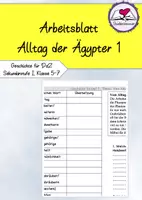 Vorschau - Arbeitsblätter - Arbeitsblatt "Alltag der Ägypter I" für DaZ/Geschichte, Sek I-Klasse 5-7 - Deckblatt