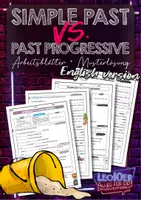 Vorschau - Arbeitsblätter - Simple past vs. Past progressive (English version) • ABs + Musterlösung - Deckblatt