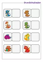 Vorschau - Fördermaterial/Inklusion - Klettmappe Drache - Zuordnung optische Differenzierung - TEACCH - Seite 2