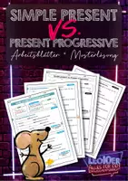 Vorschau - Arbeitsblätter - Simple present vs. Present progressive • ABs + Musterlösung - Deckblatt