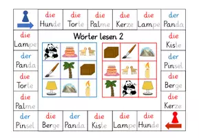 Vorschau - Spiele - Bingospiel "Wörter lesen 2" - Seite 1