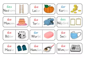 Vorschau - Spiele - Domino "Wörter lesen 2" - Seite 3