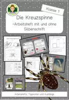 Vorschau - Arbeitsblätter - Forscherheft: Die Kreuzspinne (Klasse 1) - Deckblatt