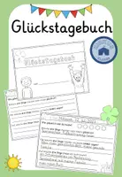 Vorschau - Arbeitsblätter - Glückstagebuch (Glück, Dankbarkeit und Freude) - Deckblatt