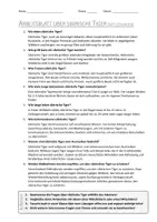 Vorschau - Arbeitsblätter - AB mit Fragen zum Thema "Sibirischer Tiger" + Lösungsblatt - Seite 1