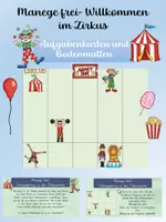 Vorschau - Stationenlernen - Manege frei! Aufgaben und Bodenmatte - Deckblatt