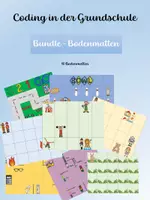Vorschau - Stationenlernen - Bundle Bodenmatten Coding - Deckblatt