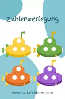Vorschau - Fördermaterial/Inklusion - U-Boote Zahlenzerlegung - Deckblatt