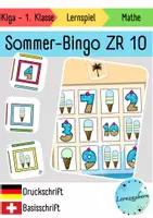 Vorschau - Spiele - Sommer-Bingo: Zählen und Ziffern erkennen im ZR 10 - Deckblatt