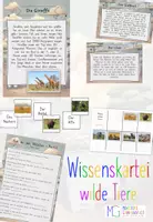 Vorschau - Unterrichtsreihen - Wissenskartei wilde Tiere - Deckblatt