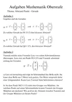 Vorschau - Arbeitsblätter - Mathematik Aufgaben Abstand Punkt - Gerade - Seite 1