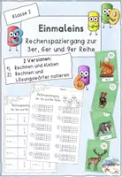 Vorschau - Arbeitsblätter - Rechenspaziergang 3er, 6er und 9er Reihe (kleines Einmaleins) - Deckblatt