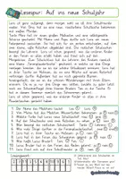 Vorschau - Arbeitsblätter - Lesespur: Schulstart 2./3. Kl. - Seite 1