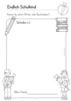 Vorschau - Arbeitsblätter - Deutsch: Vorwissen (Das kann ich schon!) Einschulung - Seite 3