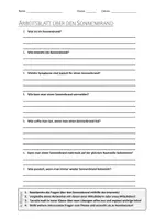Vorschau - Arbeitsblätter - AB mit Fragen zum Thema "Sonnenbrand" + Lösungsblatt + Infografik - Deckblatt